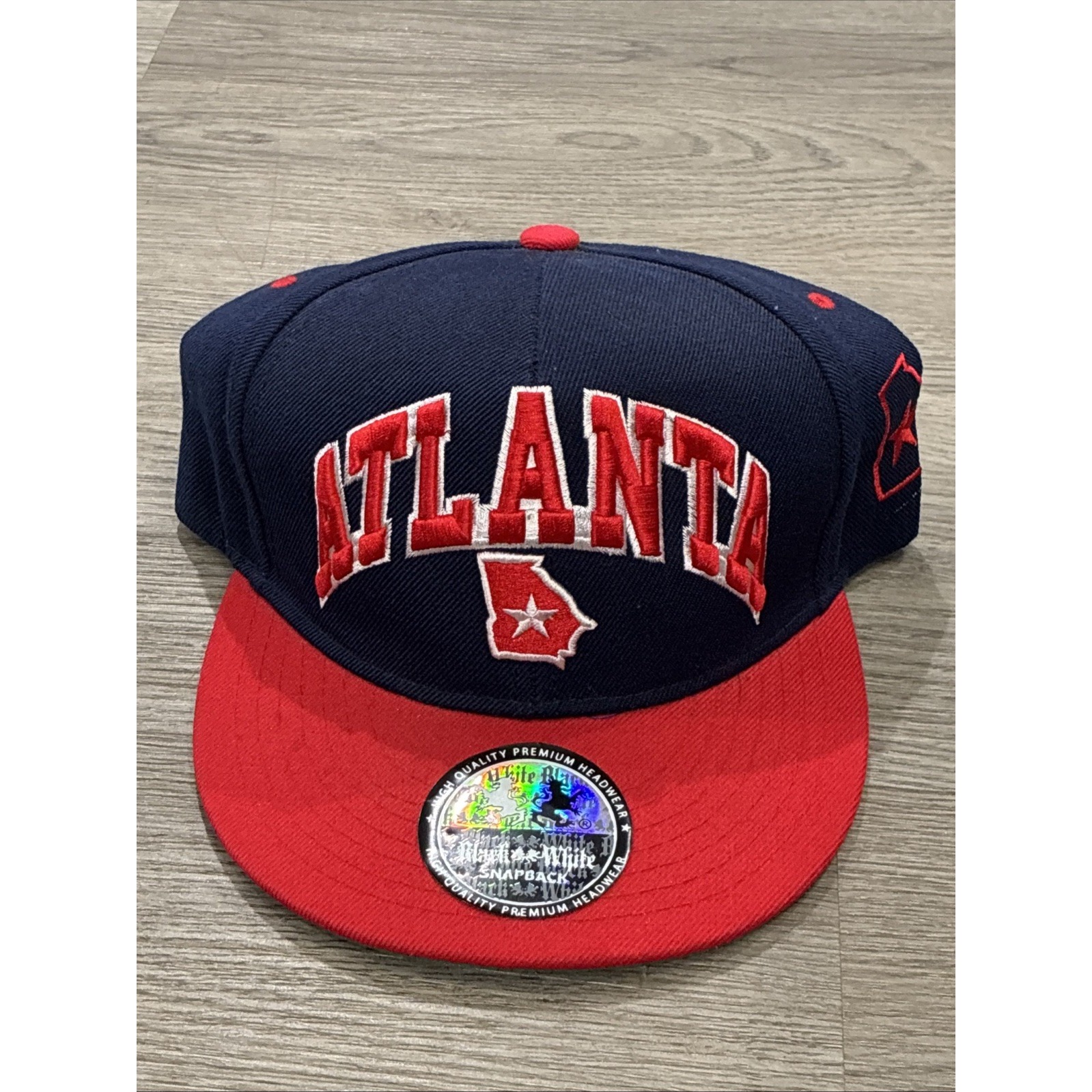 Atlanta Georgia State Hat Snapback  Black  White Snapback Brand
